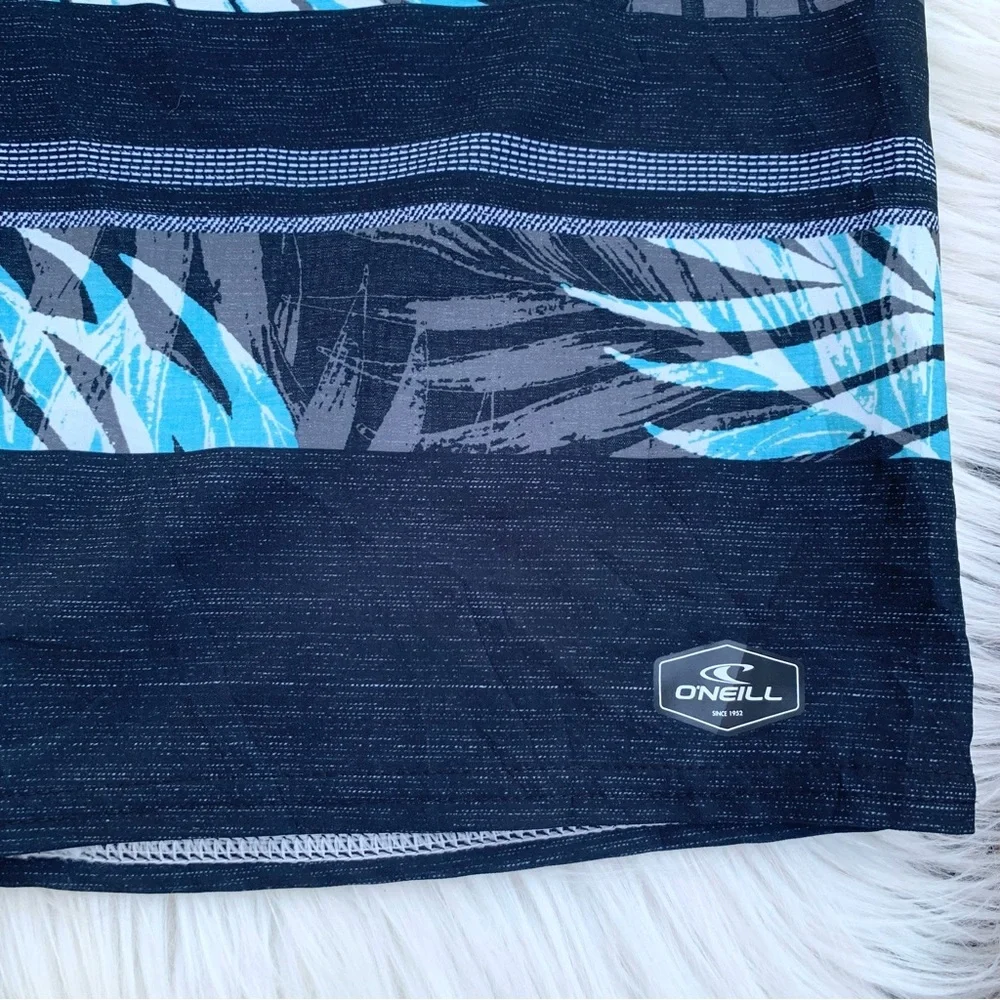 O’NEILL HyperFreak Men’s Tropical Black Swim Board Shorts Size 36